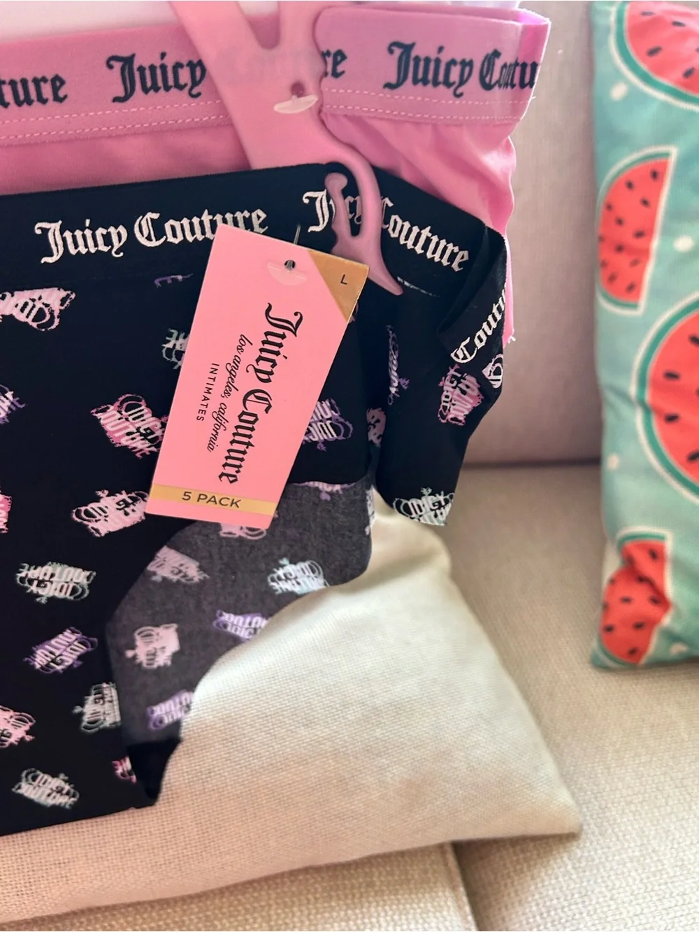 NWT JUICY COUTURE 5 pack printed underwear.